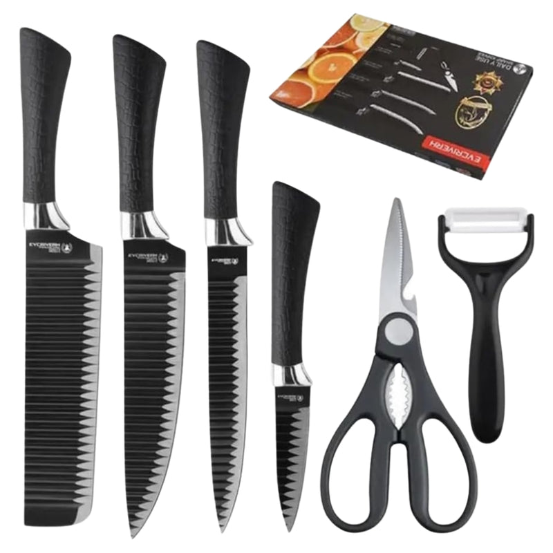 Kit de Facas Conjunto Profissional do Chef - 6 Peças