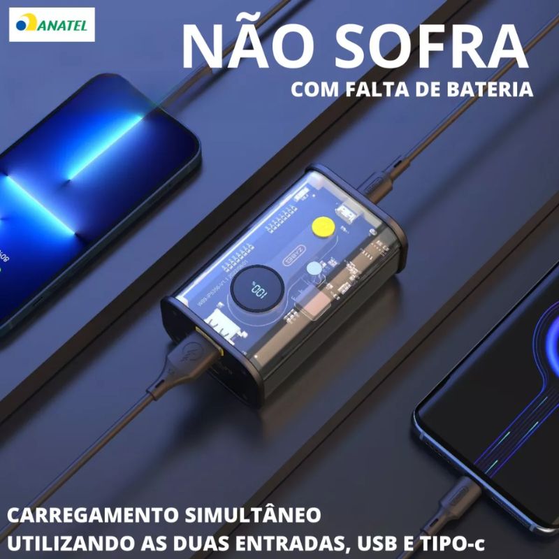 Carregador Portatil Power Bank 10.000 Turbo - Premium